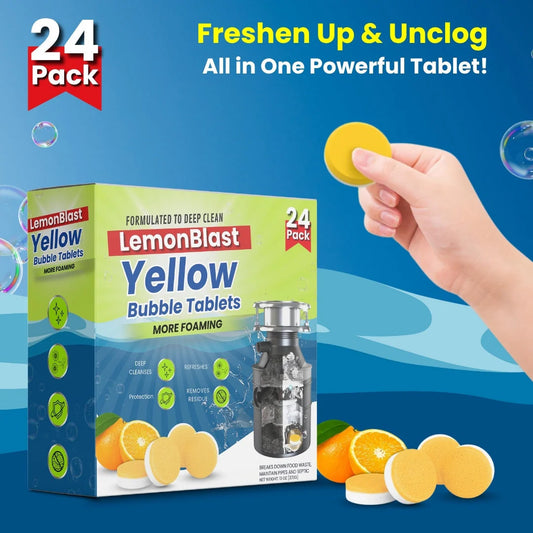 Lemon Blast Yellow Bubble Tablets (24 Tablets)